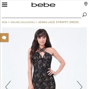 Bebe Lace Strappy Dress
